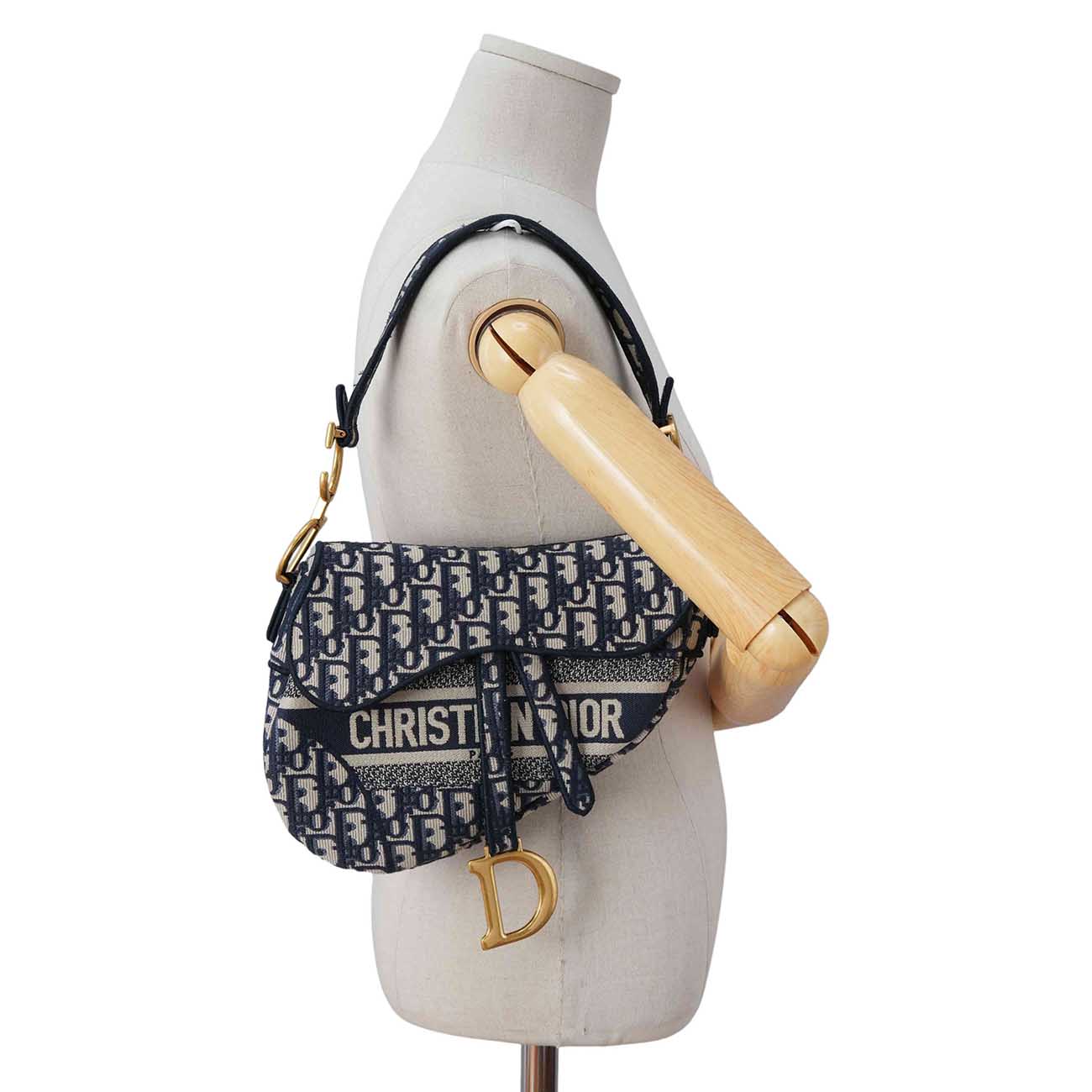 CHRISTIAN DIOR(USED)크리스찬디올 M0446 오블리크 새들백 미듐